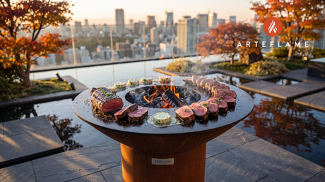 Juicy Grilled Elk Tenderloin with Herb Butter cooking on an Arteflame grill
