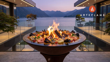 Bouillabaisse cooking on an Arteflame grill