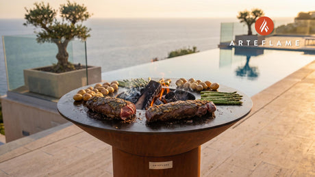 Rotisserie Beef Tenderloin cooking on an Arteflame grill