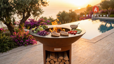 Juicy Grilled Chicken Salad cooking on an Arteflame grill