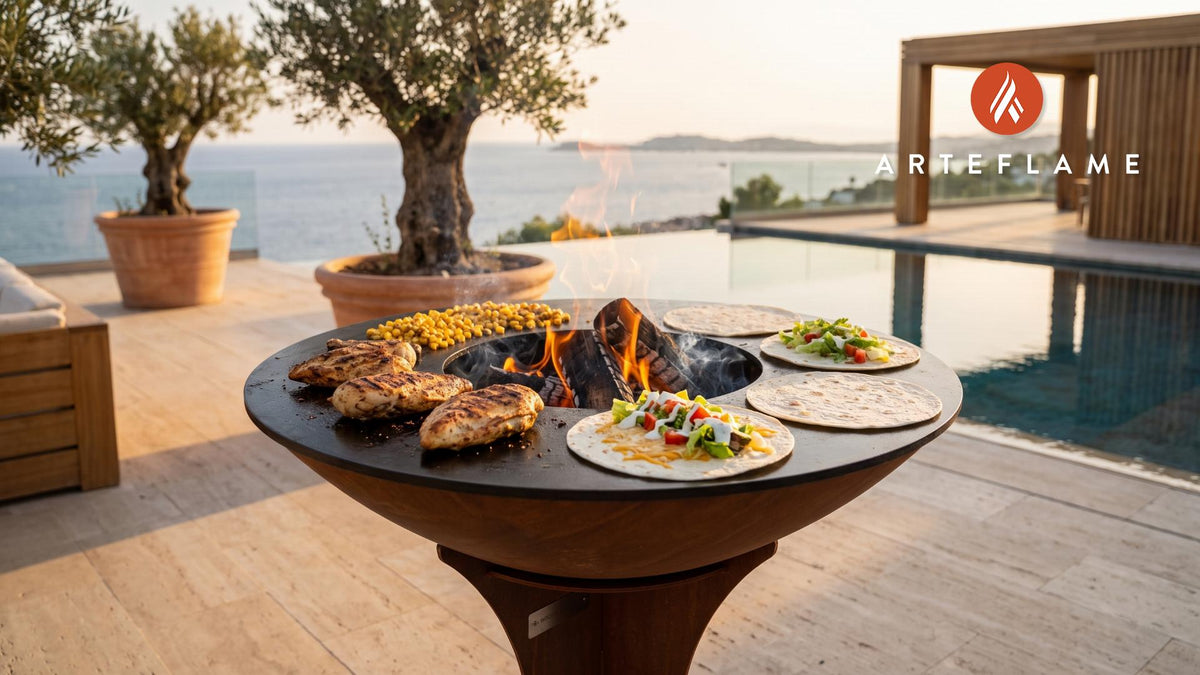 Juicy Grilled Chicken Ranch Wraps cooking on an Arteflame grill