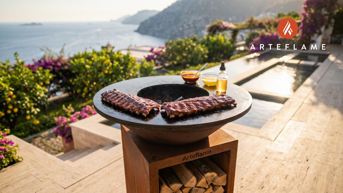Tender Grilled Ribs cooking on an Arteflame grill