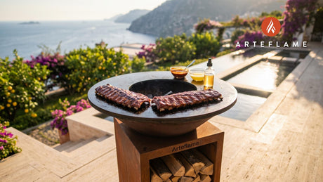 Tender Grilled Ribs cooking on an Arteflame grill