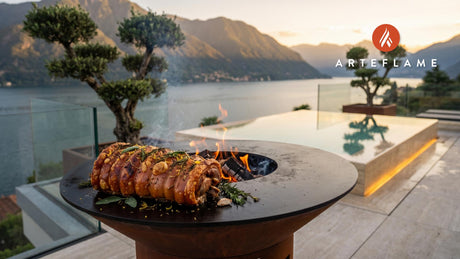 Porchetta Roast cooking on an Arteflame grill