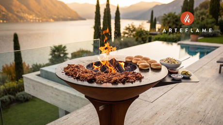 BBQ Pulled Pork Sliders cooking on an Arteflame grill