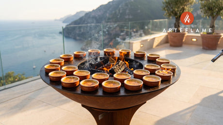 Corn Creme Brulee cooking on an Arteflame grill