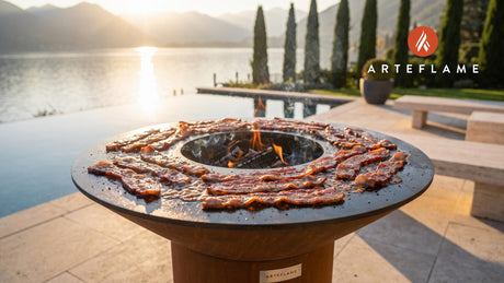 Grilled Candied Bacon cooking on an Arteflame grill