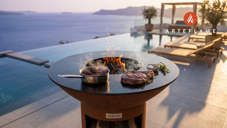 Red Wine Reduction Sauce cooking on an Arteflame grill