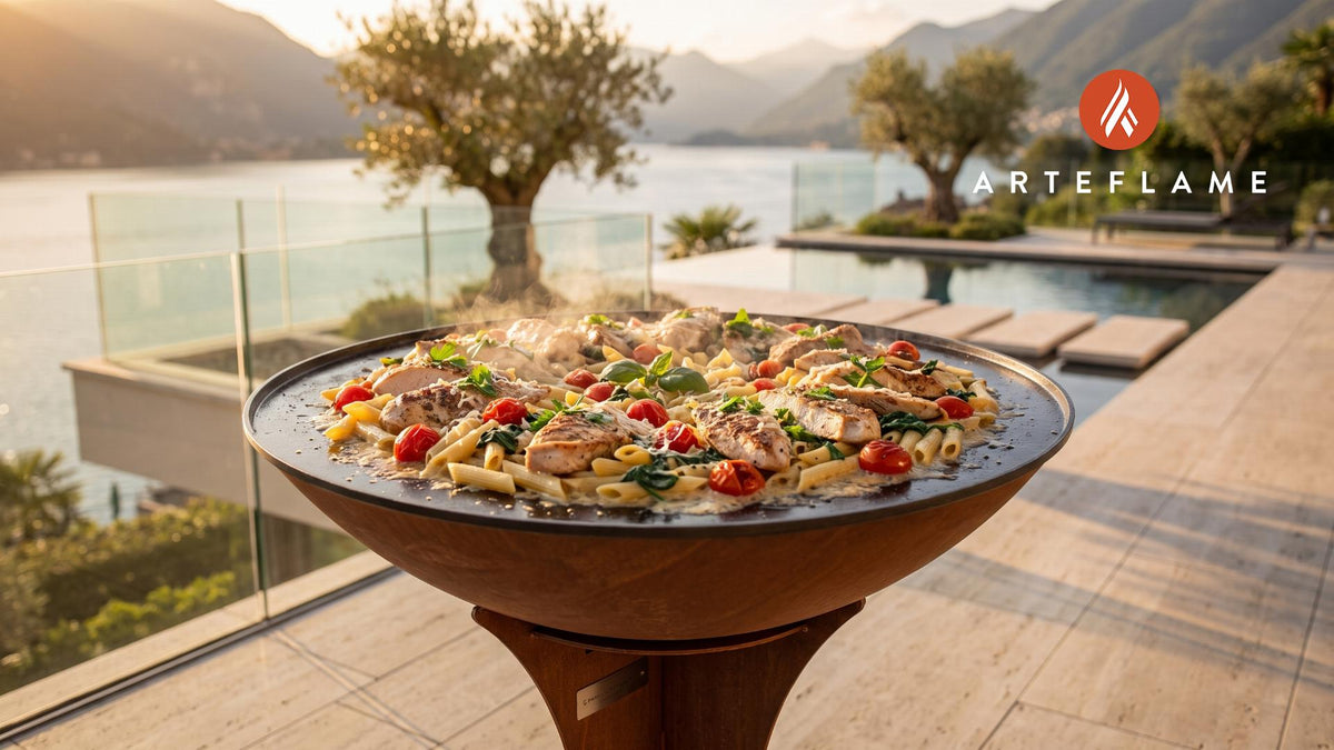 Easy Family Dinner Ideas: food cooking on an Arteflame grill