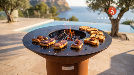 Seared Foie Gras (Restaurant-Style) cooking on an Arteflame grill