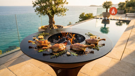 Confit de Canard cooking on an Arteflame grill