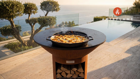 Gratin Dauphinois cooking on an Arteflame grill
