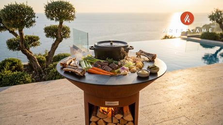 Tender Beef Pot-au-Feu cooking on an Arteflame grill