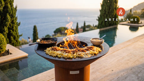 Alplermagronen cooking on an Arteflame grill