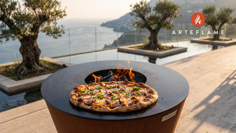 BBQ Chicken Pizza cooking on an Arteflame grill