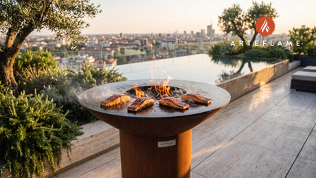 Marinated Grilled Salmon cooking on an Arteflame grill