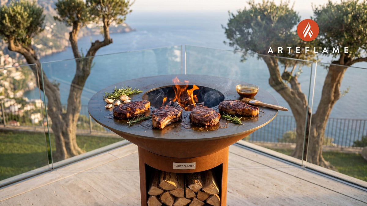 Steak Marinade cooking on an Arteflame grill