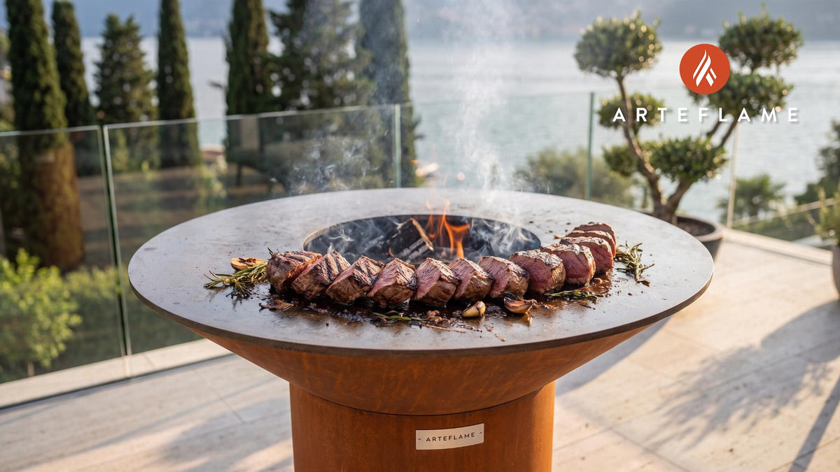 Grilled Beef Tenderloin cooking on an Arteflame grill