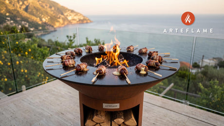 Bacon Wrapped Dates cooking on an Arteflame grill