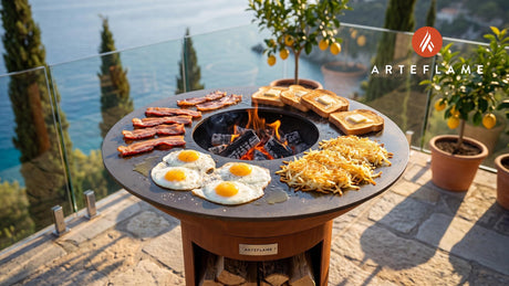 Bacon & Eggs cooking on an Arteflame grill