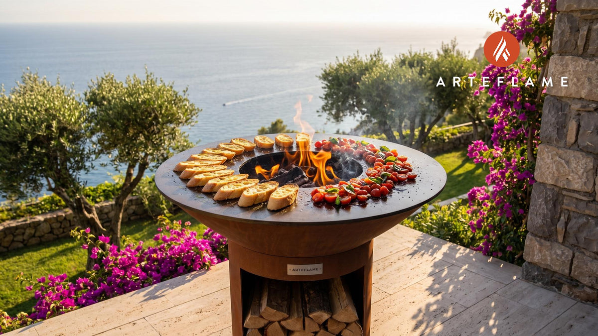 Smoked Crostini cooking on an Arteflame grill