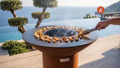 Grilled Toasted Garlic cooking on an Arteflame grill