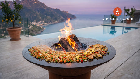 Grilled Stir Fried Rice cooking on an Arteflame grill