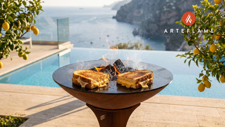 Grilled Cheese Sandwich cooking on an Arteflame grill