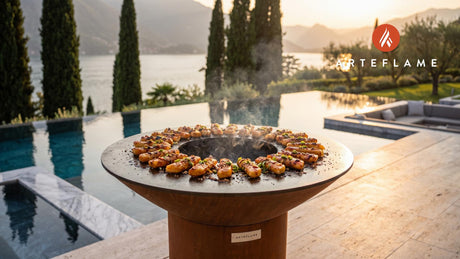 Grilled Tteokbokki cooking on an Arteflame grill