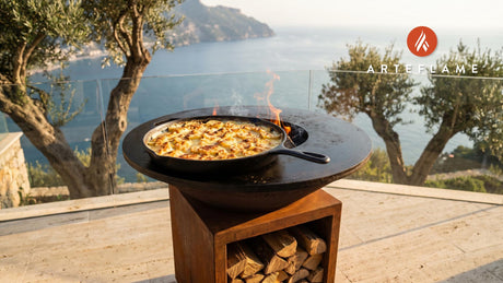 Grilled Gratin Dauphinois cooking on an Arteflame grill