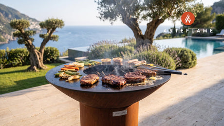 Grilled Sauerbraten cooking on an Arteflame grill