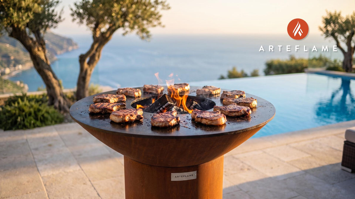 Grilled Pork Marinade cooking on an Arteflame grill