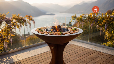 Grilled Potato Chips cooking on an Arteflame grill