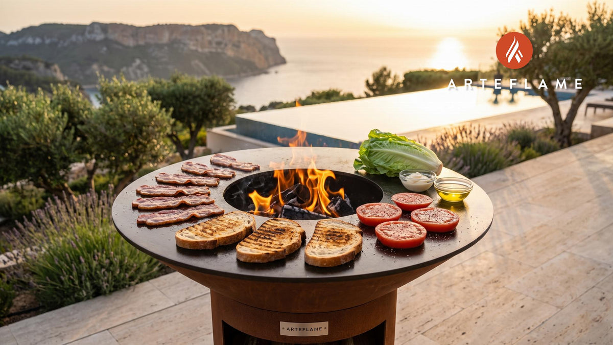 Grilled BLT cooking on an Arteflame grill
