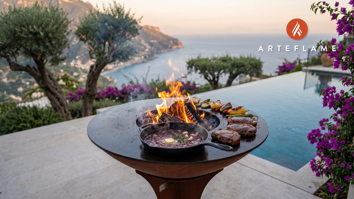 Steak Reduction Sauce cooking on an Arteflame grill