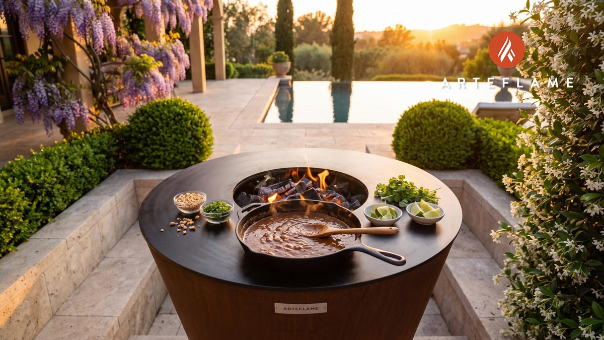 Creamy Peanut Sauce (Thai Style) cooking on an Arteflame grill