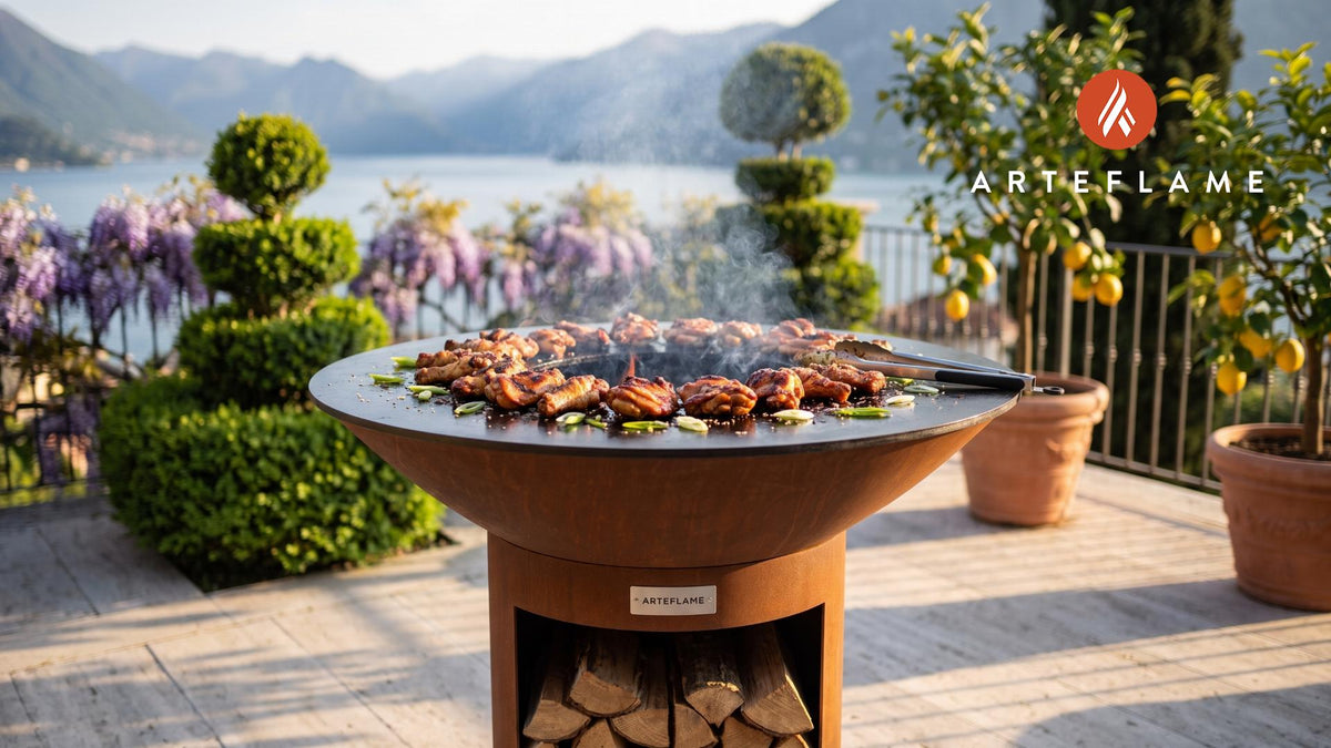 Korean BBQ Chicken cooking on an Arteflame grill