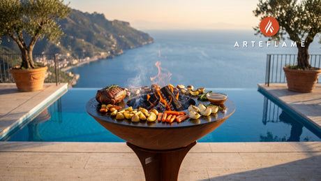 Grilled Roast Dinner cooking on an Arteflame grill