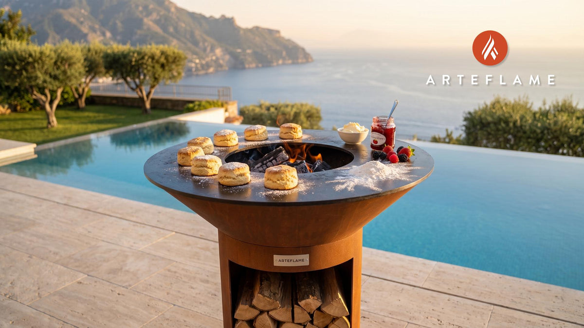 Cream Tea Scones cooking on an Arteflame grill