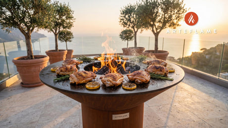Mesquite Roasted Chicken Thighs cooking on an Arteflame grill