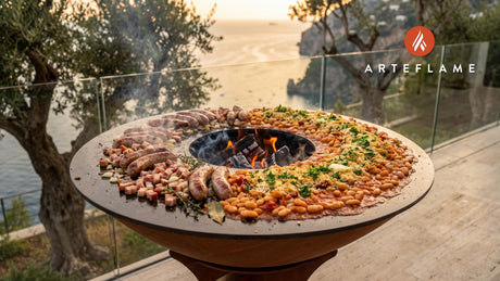 Grilled Cassoulet cooking on an Arteflame grill