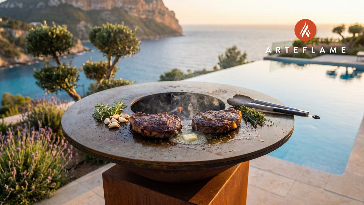 Grilled Steaks cooking on an Arteflame grill