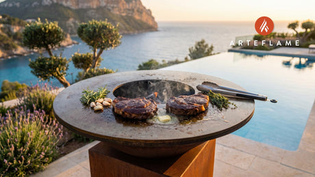 Grilled Steaks cooking on an Arteflame grill