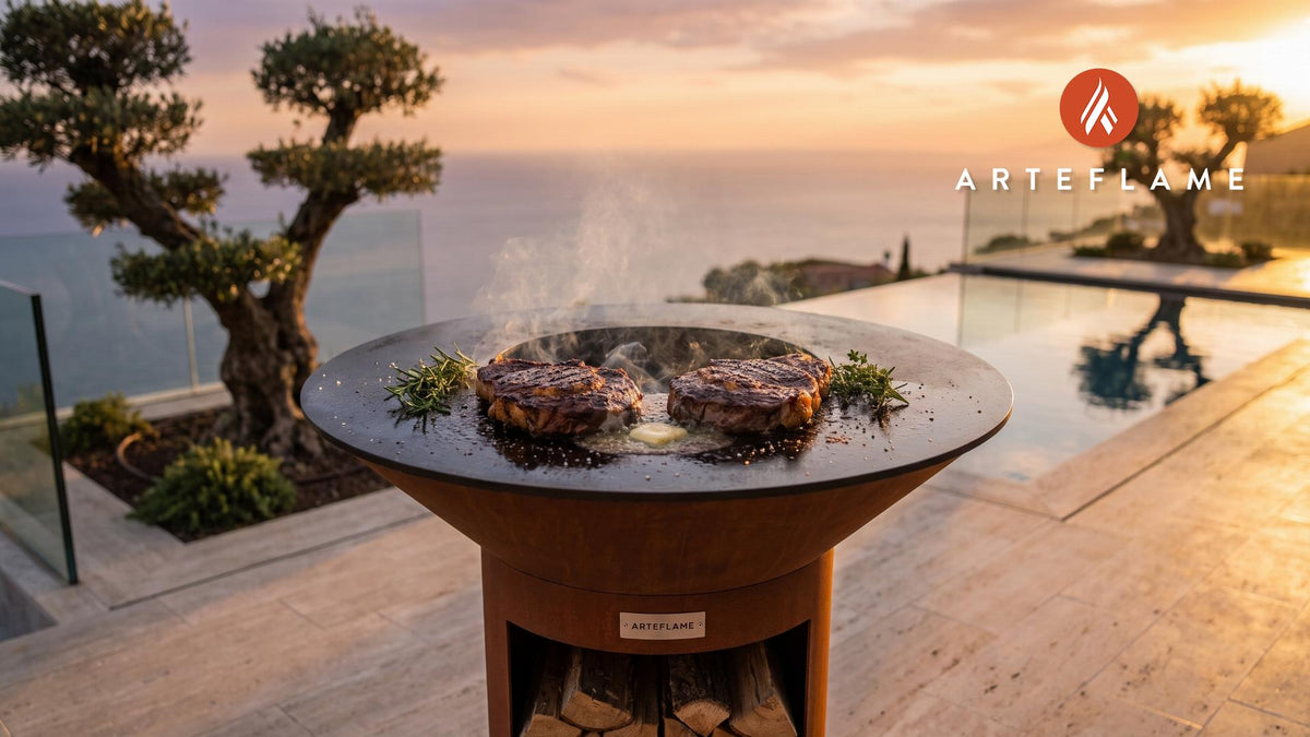 Grilled Beef Steak cooking on an Arteflame grill