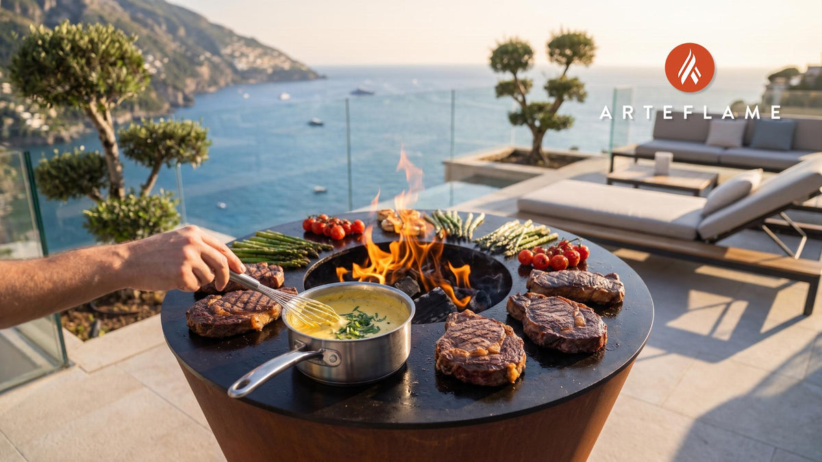 Restaurant-Style Béarnaise Sauce for Steaks cooking on an Arteflame grill