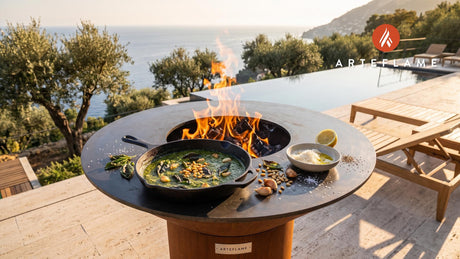 Grilled Herb Pesto cooking on an Arteflame grill