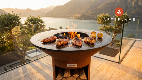 Grilled Chicken Tips cooking on an Arteflame grill