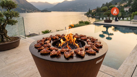 BBQ Chicken Wings cooking on an Arteflame grill