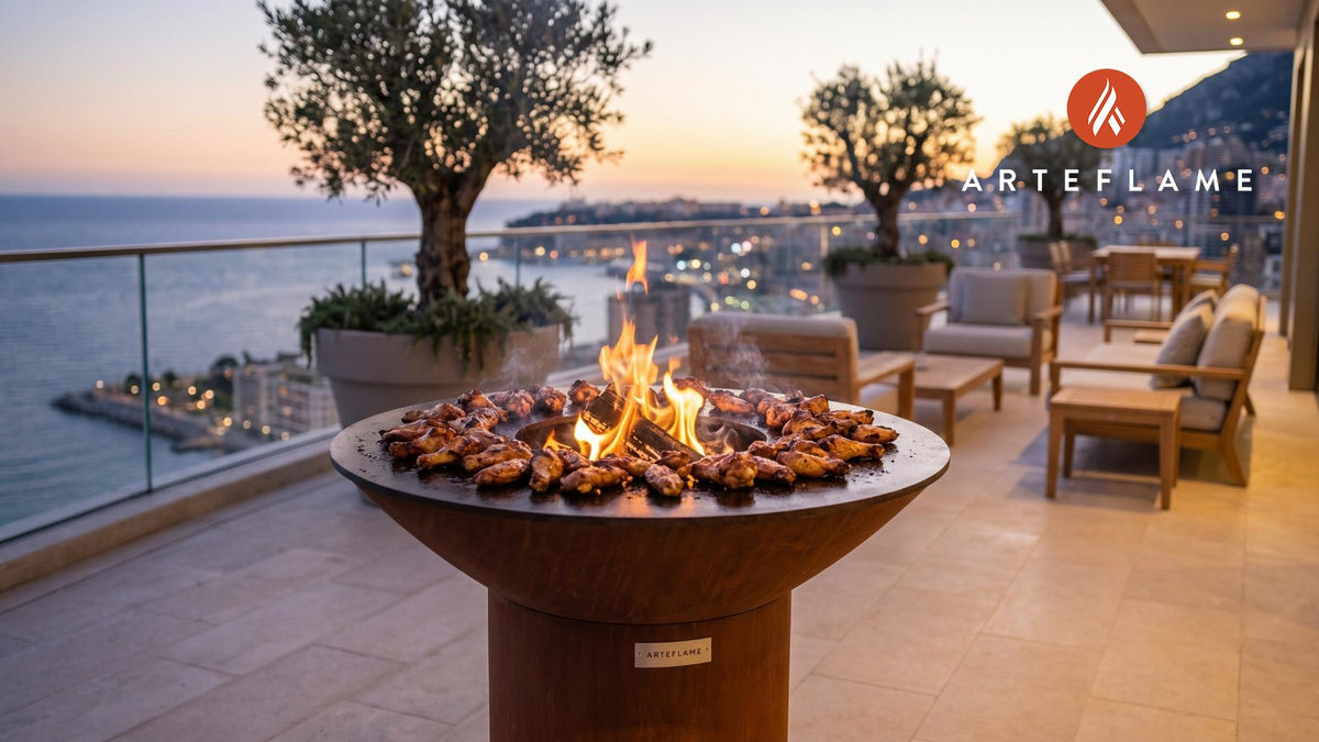 Marinated Chicken Wings cooking on an Arteflame grill