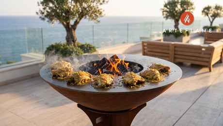 Grilled Chicken Thighs cooking on an Arteflame grill